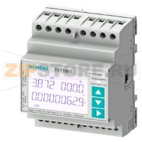 SENTRON, измерительный инструмент, 7KT PAC1600, LCD, L-L: 400 V, L-N: 230 V, 5 A, DIN-рейка, 3-фаз., S0 + MID, прямая / активная / реактивная Siemens 7KT1673