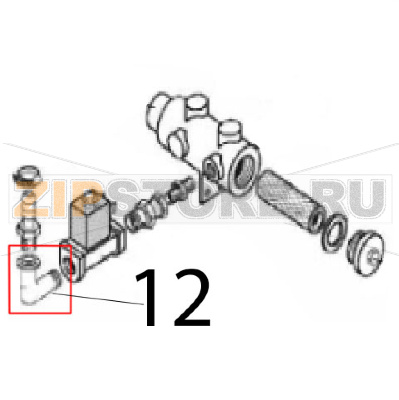 Pipe fitting 1/2&quot; Angelo Po C165D Pipe fitting 1/2" Angelo Po C165DЗапчасть на деталировке под номером: 12