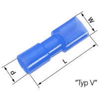 Клемма плоская 4.8 мм, 0.8 мм, 180°, синяя, 100 шт Lapp 61794969