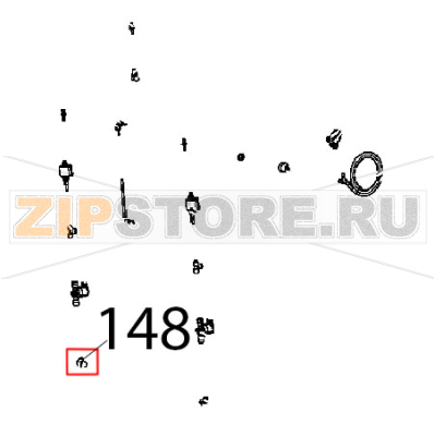 Raccordo intermedio &quot;T&quot; tubo Ø: 8 Unox XBC 1005E Raccordo intermedio "T" tubo Ø: 8 Unox XBC 1005EЗапчасть на деталировке под номером: 148