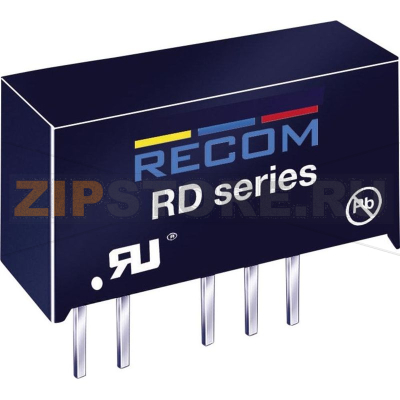 Преобразователь DC/DC, печатный монтаж, 5 В/DC, -5 В/DC, 200 mA Recom RD-0505D 