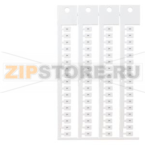 inscription label, front, with X, vertical, terminal width: 5 mm, H: 7 mm, white Siemens 8WA8348-1AG 