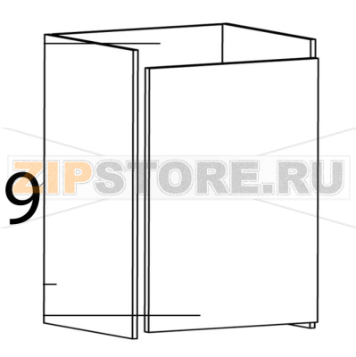 Back glass Bartscher RT-78B-8 Back glass Bartscher RT-78B-8Запчасть на деталировке под номером: 9