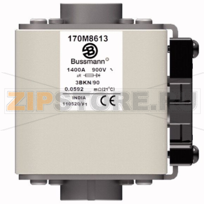 Предохранитель, 1400 A, AC 900 В, 150 кА, size 3, 74x92x91 мм, aR, IEC UL Eaton FUSE 1400A 900 