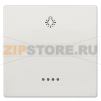 DELTA STYLE ТИТАНОВО-БЕЛЫЙ ВЫКЛЮЧАТЕЛЬ 1 КЛАВИША С ОКНОМ И СИМВОЛОМ "СВЕТ" 68Х68ММ Siemens 5TG7146