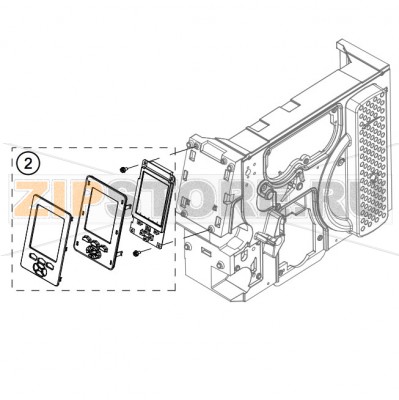 Дисплей в сборе 240 X 320 Datamax H-4310 Дисплей в сборе 240 X 320 Datamax H-4310Запчасть на сборочном чертеже под номером: 2Название запчасти Datamax на английском языке: Display, Assy - Large, 240 X 320