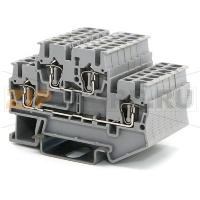 Клемма проходная, пружинная, синяя CHIKU RNSTB 2,5 BU