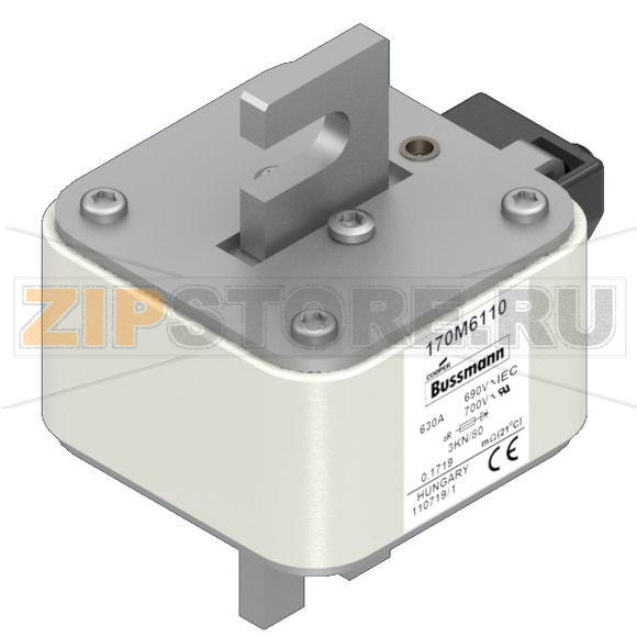 Предохранитель, 630 A, AC 690 В, size 3, 74x92x111 мм, aR, IEC Eaton FUSE 630A 690V 3KN/80 AR 