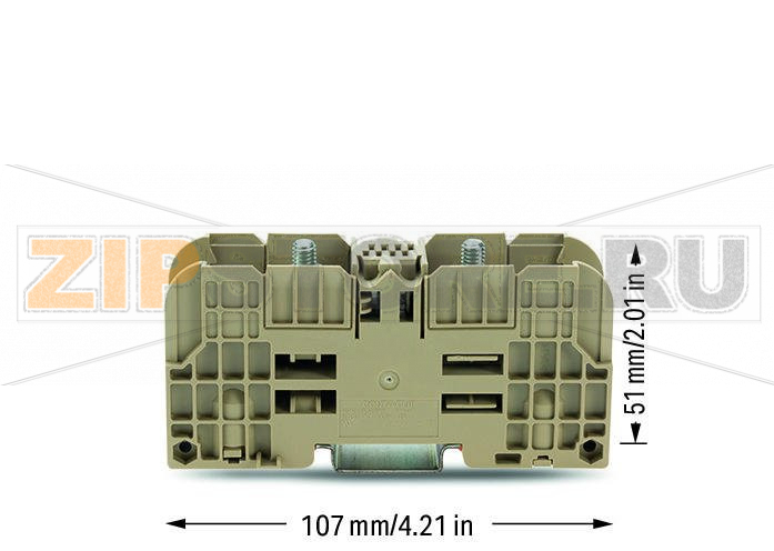 Stud terminal block; 35 mm?; with 2 stud bolts M6; 35,00 mm?; beige Wago 884-3500 