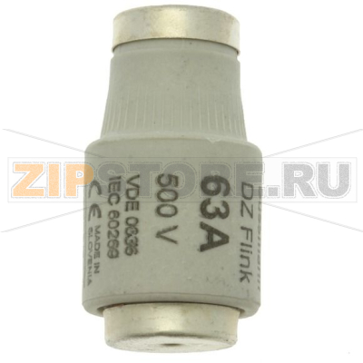 Предохранитель, 63 A, AC 500 В, 50 кА, D3, 27x16 мм, gR, IEC быстродействующий Eaton FUSE 63A DI 