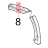 Curtain bracket (left) Scotsman AC 86