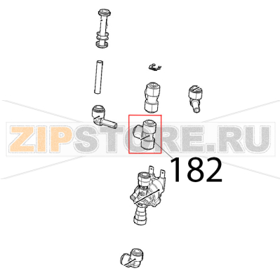 Raccordo intermedio &quot;T&quot; tubo, Ø: 8 Unox XVC 1005EP Raccordo intermedio "T" tubo, Ø: 8 Unox XVC 1005EPЗапчасть на деталировке под номером: 182