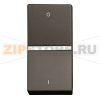 Механизм одноклавишного переключателя с клавишей, одномодульный, антрацитовый ABB 2CLA210200N1801