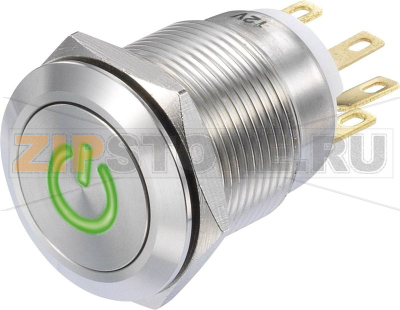 Кнопка антивандальная 250 В/AC, 3 A, 1 x вкл/вкл, IP65, 1 шт TRU Components LAS1-GQF-11/G/12V 