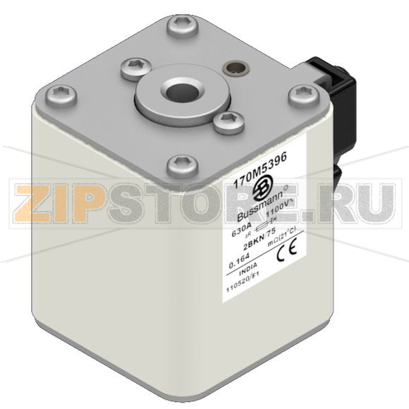 Предохранитель, 630 A, AC 1100 В, 100 кА, size 2, 61x75x77 мм, aR, IEC UL Eaton FUSE 630A 1100 
