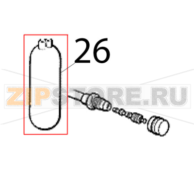 Accumul. e linea aspirazione Scotsman MF 46 AS Accumul. e linea aspirazione Scotsman MF 46 ASЗапчасть на деталировке под номером: 26