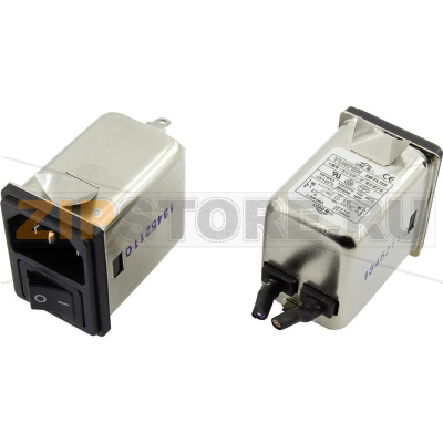 Фильтр сетевой 250 В/AC, 10 А, 0.3 мГн, 41.1x31.6x56 мм, 1 шт Yunpen YR10A3 