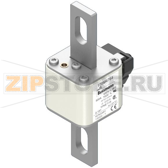 Предохранитель, 500 A, AC 690 В, 200 кА, size 1, 53x69x136 мм, aR, IEC UL Eaton FUSE 500A 690V 