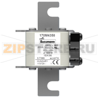 Предохранитель, 200 A, AC 690 В, 200 кА, size 1, 53x69x111 мм, aR, IEC Eaton FUSE 200A 690V 1EK