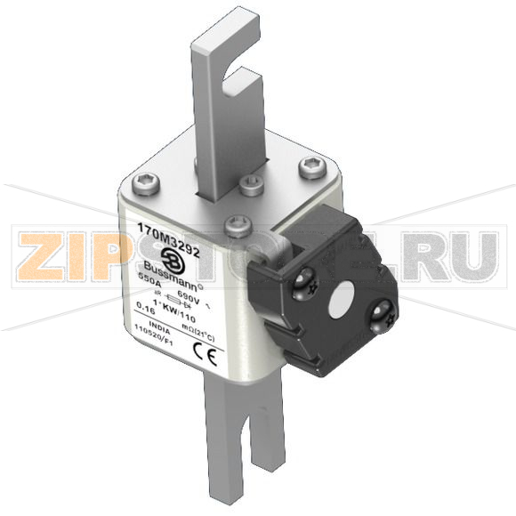 Предохранитель, 550 A, AC 690 В, 200 кА, size 1, 45x60x140 мм, aR, DIN, IEC Eaton FUSE 550A 690 