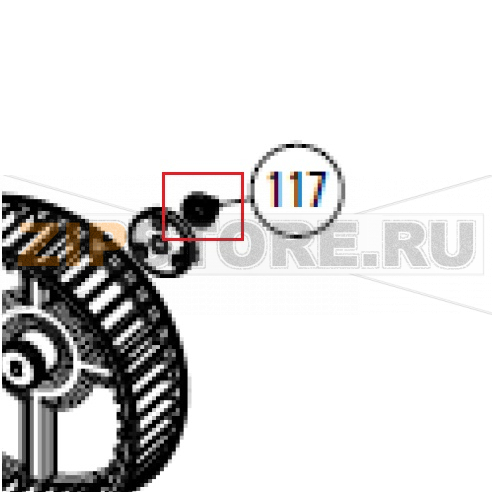 Уплотнительное кольцо 18х8х5 мм Tecnoinox EFM06DS Сальник 18х8х5 мм для пароконвектомата Tecnoinox EFM06DSЗапчасть на деталировке под номером: 117