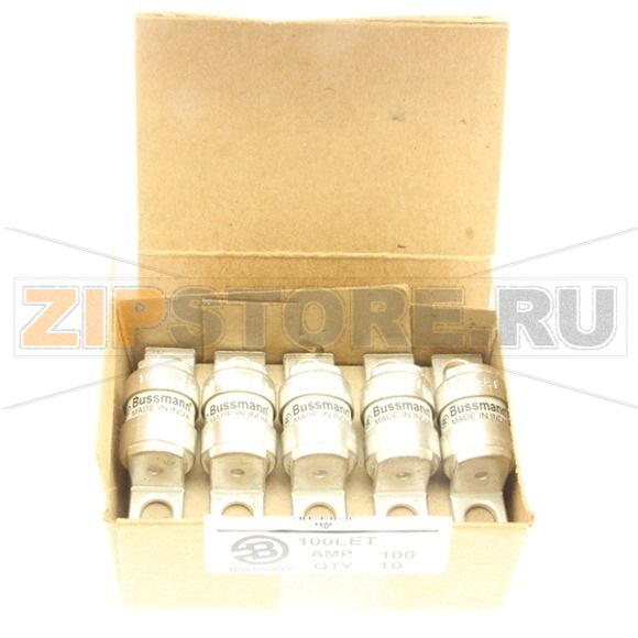 Предохранитель, 100 A, AC 240 В, DC 150 В, 200 кА, BS88, 18x56 мм, aR, BS Eaton 100A 240V AC BS88 