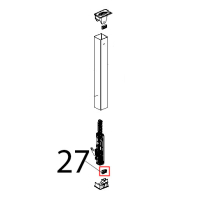 Guarnizione supporto vetro L.M. L=23 mm Unox XF 183