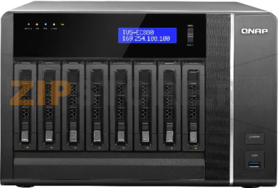 Накопитель сетевой QNAP TVS-EC880-E3-16G 