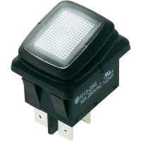 Переключатель клавишный 250 В/AC, 10 А, 2 x выкл/вкл, 1 шт SCI R13-285A8L1-01