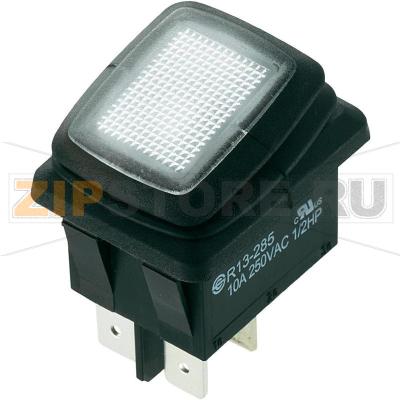 Переключатель клавишный 250 В/AC, 10 А, 2 x выкл/вкл, 1 шт SCI R13-285A8L1-01 
