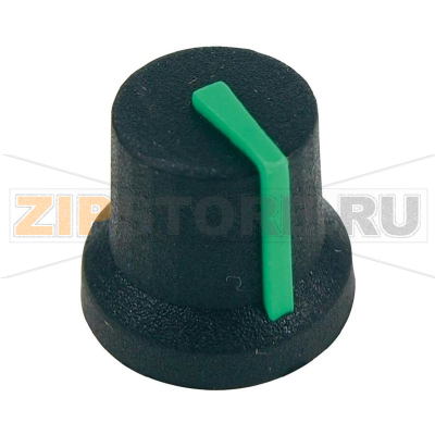 Ручка поворотная, рифленая ось, черная, диаметр оси: 6 мм, K87MBR Cliff CL170847CR 