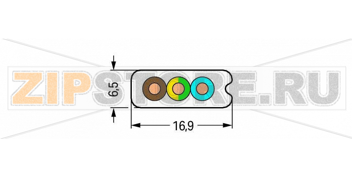 Кабель плоский; Eca; 3G 2,5 мм; PVC; L + PE + N; 0,6/1 кВ; 2,50 mm; светло-серые Wago 897-231 