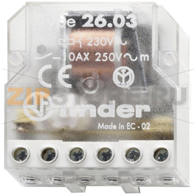 Реле импульсное 12 V (AC), 10 А, 2500 VA Finder 26.03.8.012.0000 