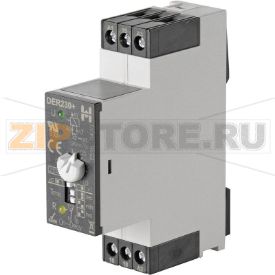 Реле времени 24 V/AC/DC, 230 В/AC, 0.1-100 ч, 1 шт Hiquel DER230+ 