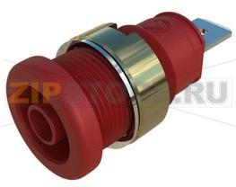 Разъем лабораторный 32 А, 1 кВ, красный Hirschmann SEB 2620 F6,3 NI RED 