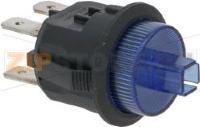 BIPOLAR PUSH-BUTTON BLUE 10A 250V