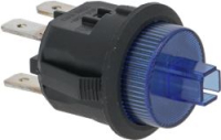 BIPOLAR PUSH-BUTTON BLUE 10A 250V