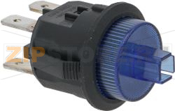 BIPOLAR PUSH-BUTTON BLUE 10A 250V 