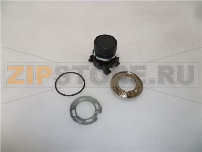 PULSANTE NERO CON GHIERA CROMATA 