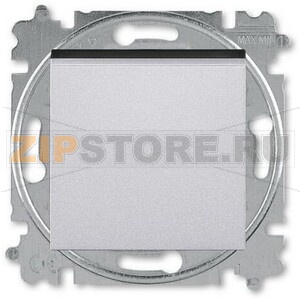 Переключатель кнопочный, одноклавишный, серебряный ABB 2CHH598645A6070 