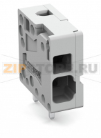 Клемма на печатную плату; 4 mm; Шаг контактов 5 мм; 1-пол.; Push-in CAGE CLAMP®; 4,00 mm; серые Wago 2624-1101