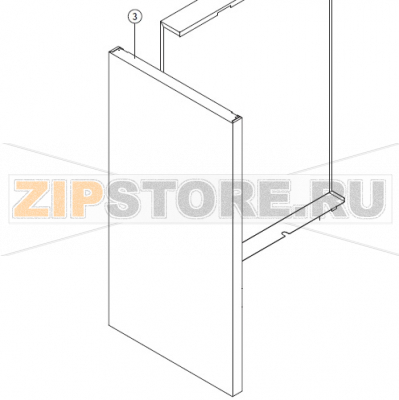 Side panel, left Hobart UXT-10A                                         Side panel, left Hobart UXT-10AЗапчасть на сборочном чертеже под номером: 3Название запчасти на немецком языке языке: Side panel, left Hobart UXT-10A
