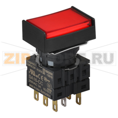 Выключатель кнопочный, Ø отверстия: 16 мм Autonics S16PRT-H3R2C12 