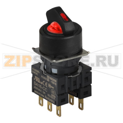 Переключатель селекторный, Ø отверстия: 16 мм Autonics S16SR-S3R2C 