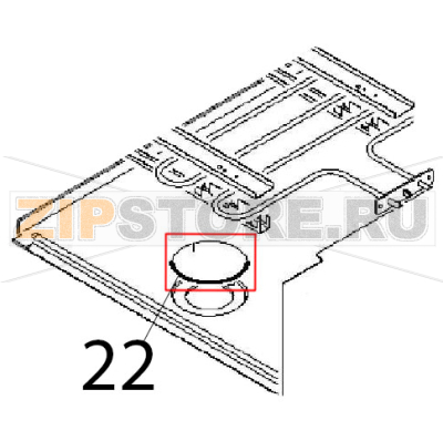 Oven plate hole cover Angelo Po 1G1PE1E Oven plate hole cover Angelo Po 1G1PE1EЗапчасть на деталировке под номером: 22
