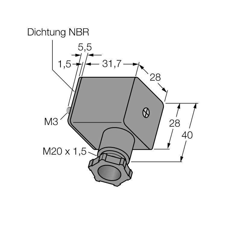 Разъем разборный Turck VC-AC21-0.220-K 