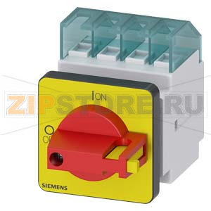 ГЛАВНЫЙ/АВАРИЙНЫЙ ВЫКЛЮЧАТЕЛЬ 3 ПОЛЮСА IU=16, P/AC-23A ПРИ 400V=7,5KW ПЕРЕДНЕГО КРЕПЛЕНИЯ КРЕПЛЕНИЕ ПО 4 ОТВЕРСТИЯМ РЫЧАЖНЫЙ ПРИВОД КРАСНО-ЖЕЛТЫЙ Siemens 3LD2022-0TK13 