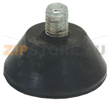 PIEDINO IN GOMMA ø 50 mm PERNO M10 