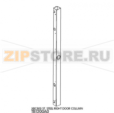 St. Steel right door column Unox XBC 805 St. Steel right door column Unox XBC 805Запчасть на деталировке под номером: 117Название запчасти на английском языке: St. Steel right door column Unox XBC 805