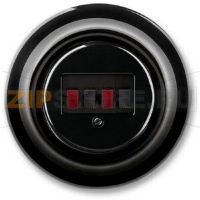 Розетка аудио, чёрный фарфор ABB 2CHK290404C4301